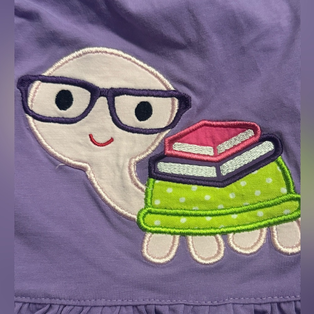 Smock monkey girls back to school set. 
Size 4 from smoke free and pet free home